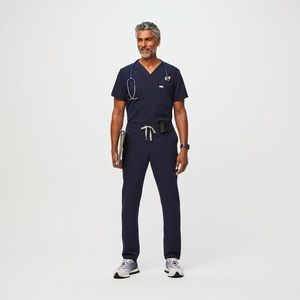 Mens navy blue figs scrubs set EUC